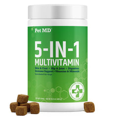 Pet MD 5en1 – masticable suave para perros, apoyo nutricional diario