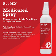 Pet MD Aerosol Tópico para gatos, piel sana y pelaje nutrido