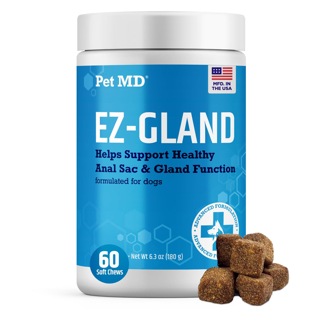 Pet MD EZ Gland masticables para glándulas anales del perro, apoyo diario