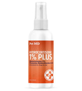 Pet MD hidrocortisona spray para perros y gatos: aplicación rápida para picor.