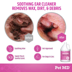Pet MD Otic-Clean: aplicador suave para orejas, limpieza segura.