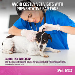 Pet MD Otic-Clean: limpieza delicada de orejas para gatos.