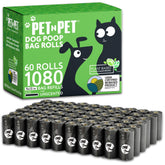 Bolsas PET N PET para desechos caninos, pack de 1080 para conveniencia.