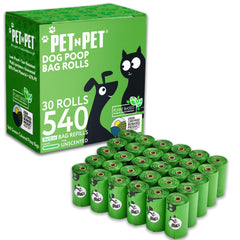 Pet N Pet bolsas verdes de 540 unidades en rollo para recoger heces en paseos