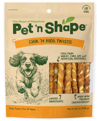 Pet 'n Shape giros de pollo envuelto en piel de res, cierre hermético para frescura