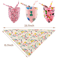 Bandanas PET SHOW con diseños florales, suaves y cómodas para uso diario.