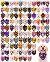 PET SHOW bandanas Halloween calabaza sin costura, ideal para fiestas y sesiones de fotos.