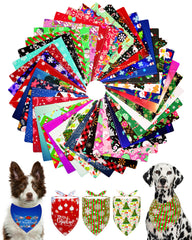 PET SHOW bandanas navidad para perros grandes, conjunto de 50 piezas listas para regalar