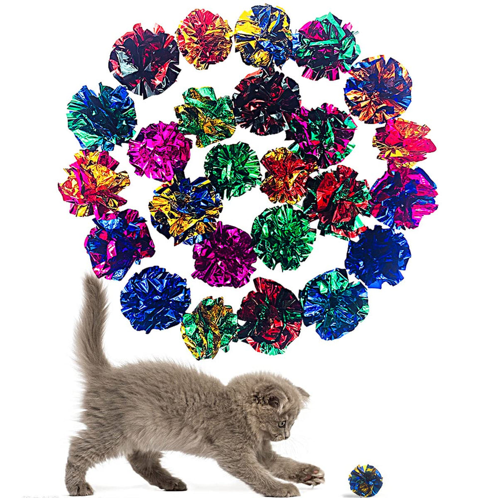 Pet Show bolas crinkle para gatos, 2.5 pulgadas, fomentan ejercicio y juego.