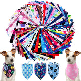 PET SHOW pañuelos triangulares con patitas para perros, suave y lavable para uso diario