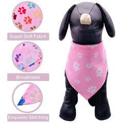 PET SHOW pañuelos triangulares con patitas para perros, diseños variados para fotos