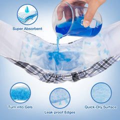 Pet Soft núcleo absorbente que retiene la humedad rápidamente.