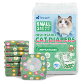 Pet Soft pañales desechables para gatos pequeños, diseño GN Flores, empaque cómodo