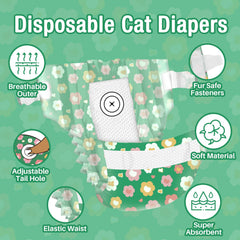 Pet Soft pañales para gatos con núcleo absorbente que retiene la orina
