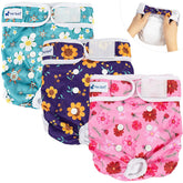 Pet Soft pañales femeninos para perra con patrón de flores, confort para el día a día