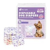 Pañales Pet Soft para perra hembra XXS con indicador de humedad, ideal para mascotas pequeñas.