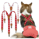 Pet Soft tirantes para perros con diseño de corazones, mantienen el pañal en su lugar durante paseos