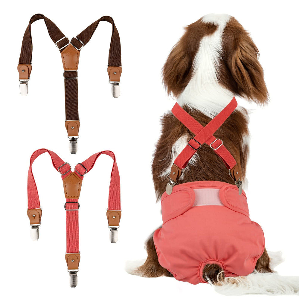 Pet Soft tirantes para pañal de perro, dos piezas, mantienen pañal en lugar