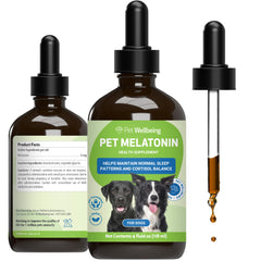 Pet Wellbeing Melatonina para perros – botella lista para uso nocturno