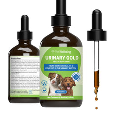 Pet Wellbeing Urinary Gold, botella para soporte suave del tracto urinario