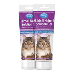 PetAg gel natural para bolas de pelo en gatos, envase visible, uso sencillo.