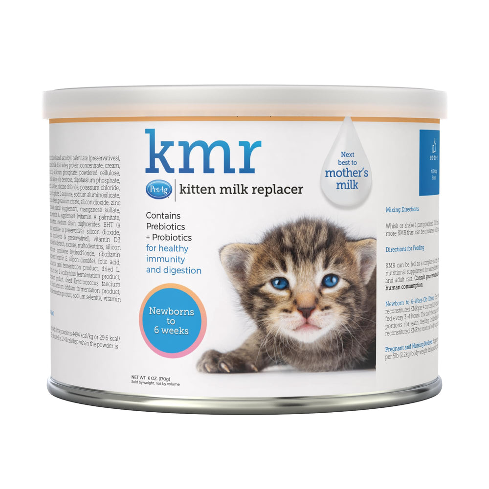 PetAg KMR leche para gatitos en polvo, paquete práctico para lactancia artificial