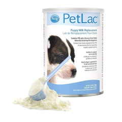 PetLac leche preparada para cachorros recién alimentados.