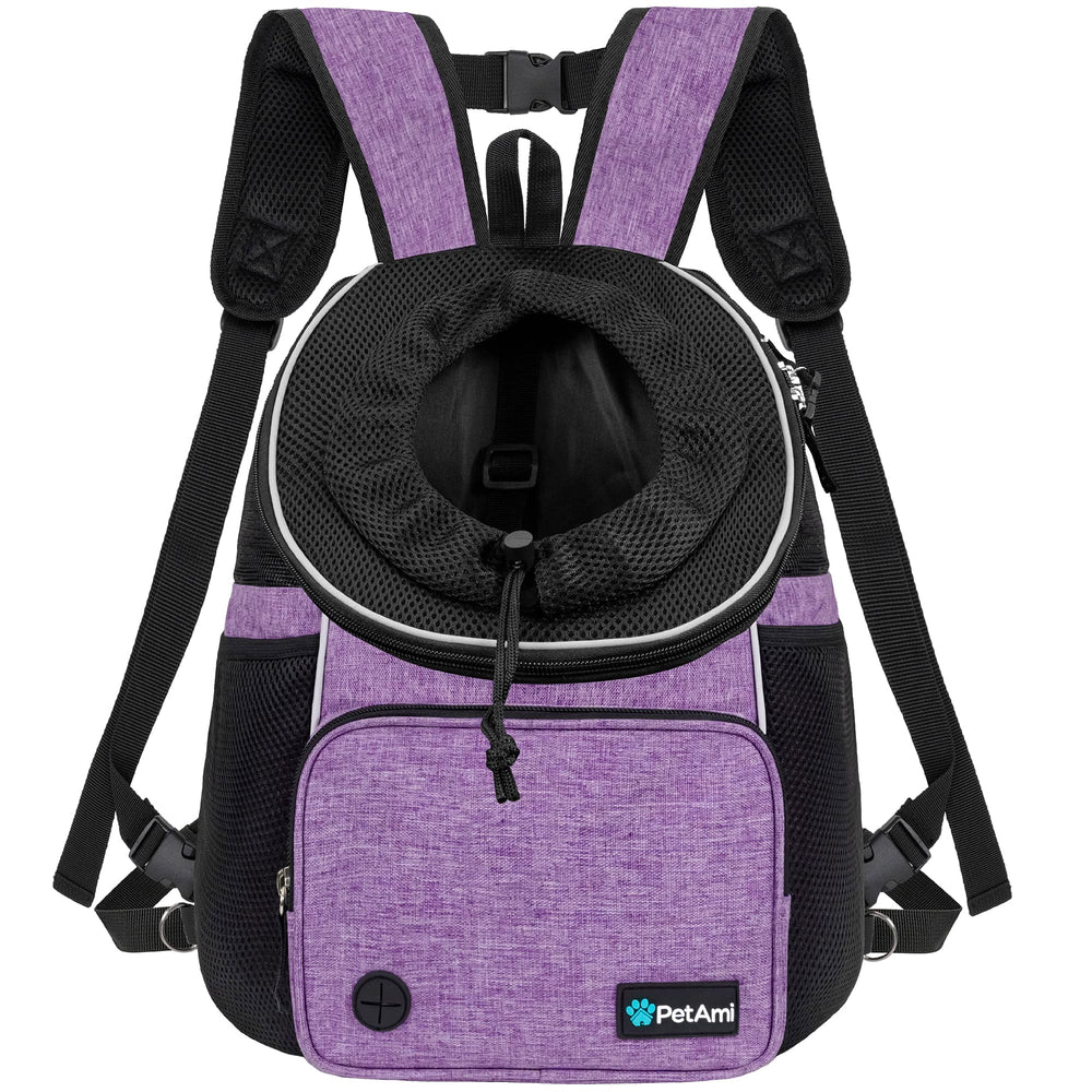 PetAmi mochila frontal para perros y gatos, ideal para paseos y aventuras.