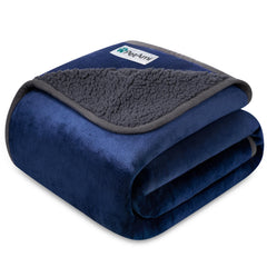 PetAmi manta reversible con forro sherpa ofrece calor suave