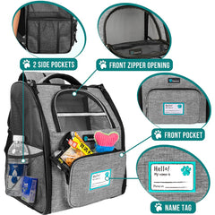 PetAmi Mochila Portamascotas correas acolchadas: soporte cómodo para caminatas largas