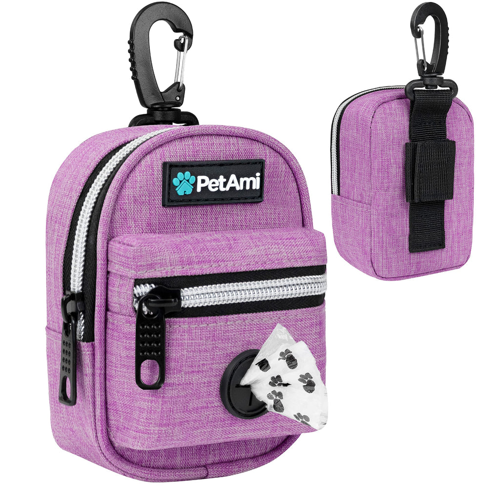 Porte-sacs PetAmi fixé sur la laisse, pratique et rapide