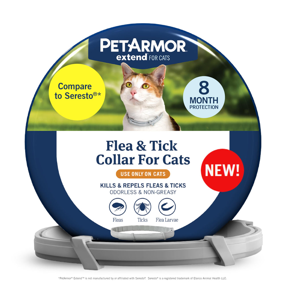 PetArmor Extend collar para gatos, frontal: protección duradera contra pulgas.