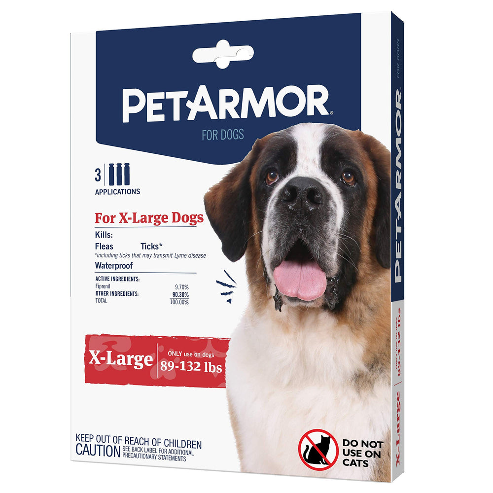 PetArmor para perros extragrandes, tratamiento contra pulgas y garrapatas en una aplicación.