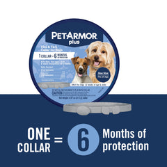 PetArmor Plus collar resistente al agua para uso diario.