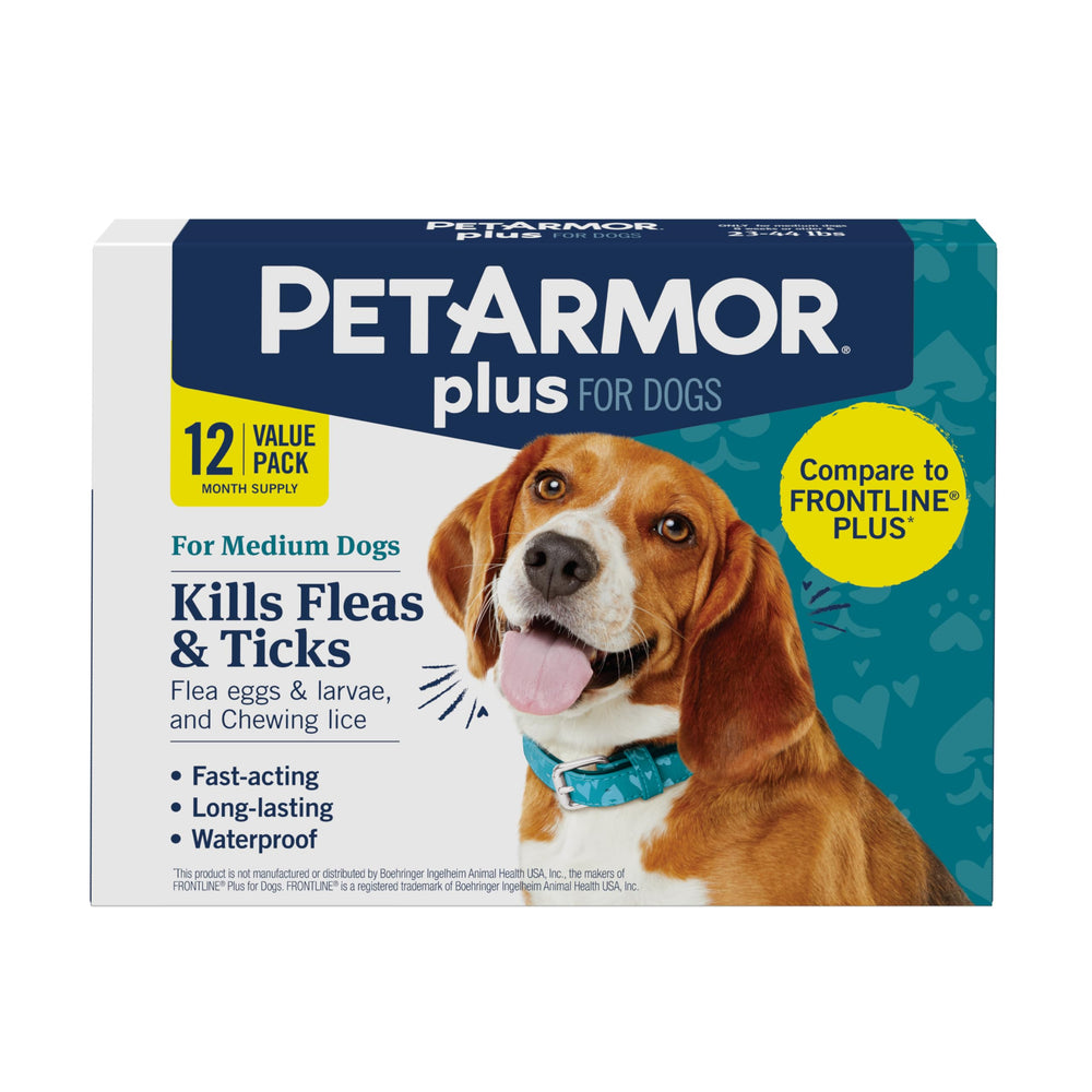 PetArmor Plus para perros medianos: aplicación topica para protección contra pulgas