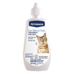 PetArmor tratamiento de ácaros del oído para gatos, aplicación en botella.