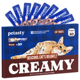 PETASTY golosinas para gatos con atún, tubo cremoso para premiar y hidratar.