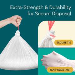 LitterWrap de PetCove con cordón para cierre rápido y manejo higiénico.