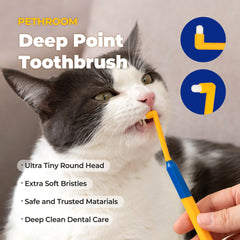 PETHROOM cepillo dental con material microfibra PBT para una limpieza suave.