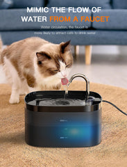 Petilog bebedero para gatos, bomba ultra silenciosa para un hogar tranquilo.