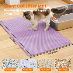 Petinstinct Alfombra XXL, doble capa hexagonal, atrapa arena y reduce derrames