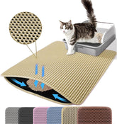 Petinstinct alfombra XXL para arena de gato 46x26, captura arena en cada paso.