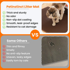 Petinstinct alfombrilla 20x14 capa inferior impermeable evita filtraciones y protege el suelo.