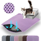 Alfombrilla Petinstinct para arena de gato 20x14 con panal doble, facilita la recogida.