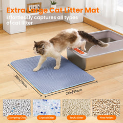 Petinstinct Doble capa panales: evita que la arena se disperse fuera de la bandeja.
