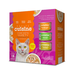 PETITE CUISINE pollo desmenuzado en caldo; proteína sabrosa para gatos.