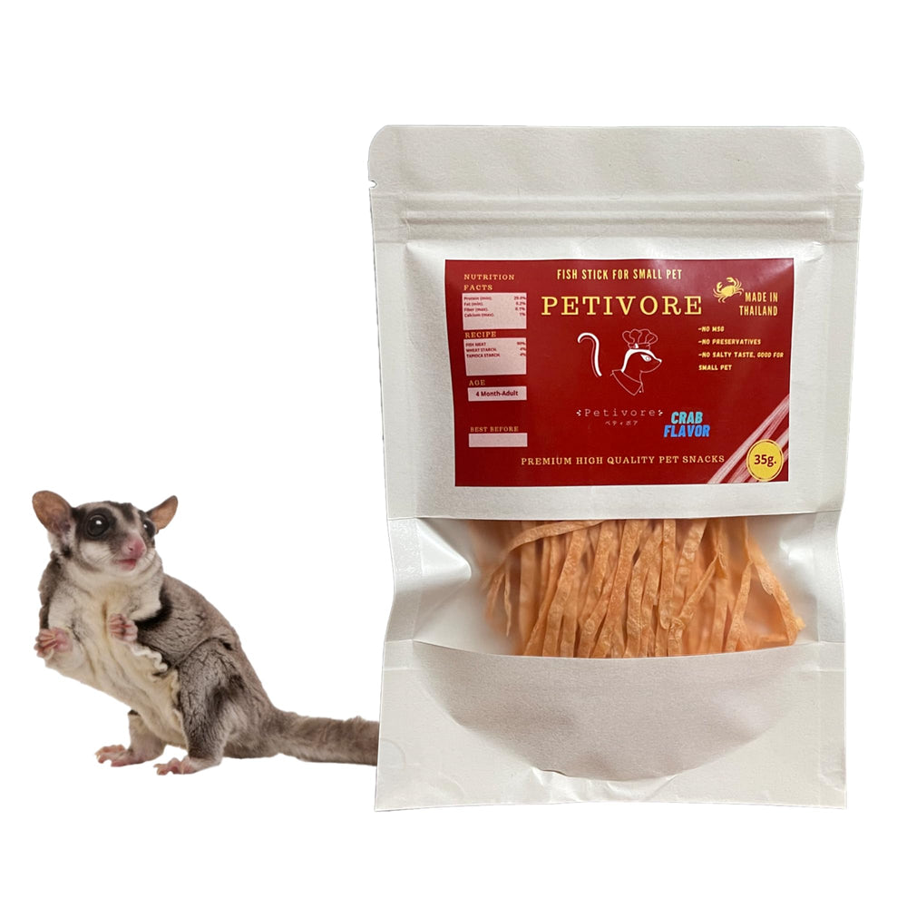 PETIVORE Sabor Cangrejo: snack de pescado real para recompensa