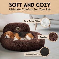 PetJett Cama Perro Relleno Esponjoso, soporte suave para dormir