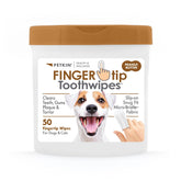 Petkin toallitas dedito-dientes para perros y gatos, limpieza suave de dientes y encías