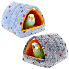 PETKNOWS nido colgante para aves ofrece refugio cálido en jaula.